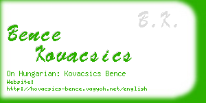 bence kovacsics business card